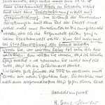 In der Eingabe an den Ministerrat der DDR vom 1. Januar 1977 zeigt Georg Sender sich enttäuscht und zu allem entschlossen.>